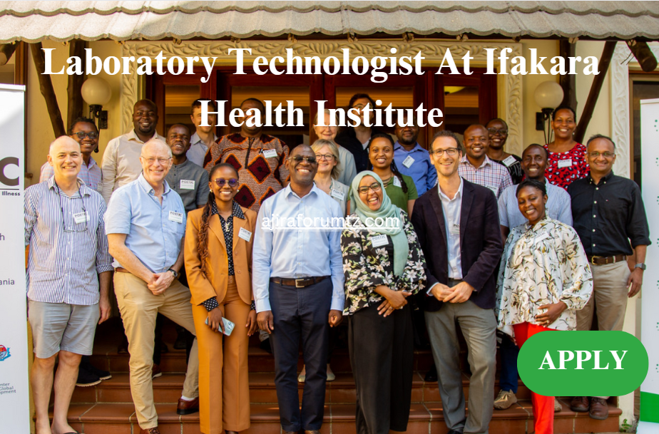 Laboratory Technologist At Ifakara Health Institute